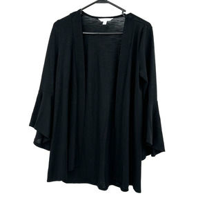 LC Lauren Conrad‎ size small black open front cardigan sweater bell sleeves